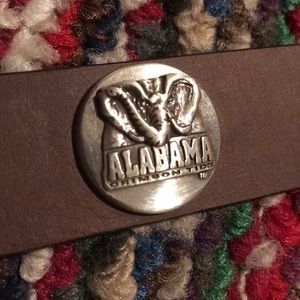 🔥🐘VTG Genuine Leather Alabama Crimson Tide Belt